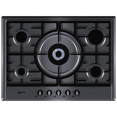 Neff T25S56N0GB Gas Hob, Stainless Steel